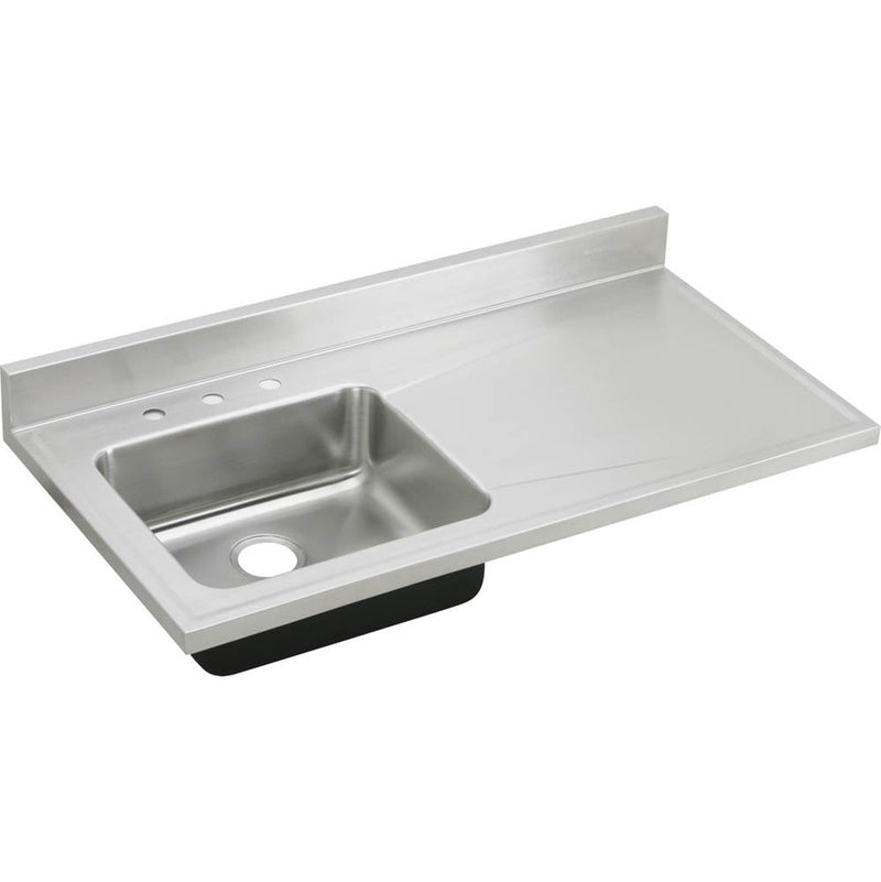 Elkay S4819L0 18 Gauge Stainless Steel 48' x 25' x 7.5' Single Bowl Custom Sinks + Countertops Kitchen Sink