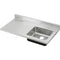 Elkay S4819R0 18 Gauge Stainless Steel 48' x 25' x 7.5' Single Bowl Custom Sinks + Countertops Kitchen Sink