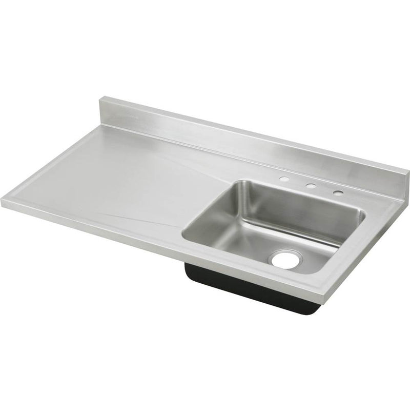 Elkay S4819R3 18 Gauge Stainless Steel 48' x 25' x 7.5' Single Bowl Custom Sinks + Countertops Kitchen Sink