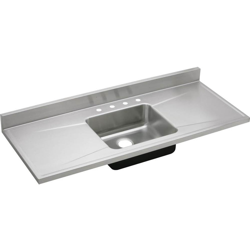 Elkay S60194 18 Gauge Stainless Steel 60' x 25' x 7.5' Single Bowl Custom Sinks + Countertops Kitchen Sink