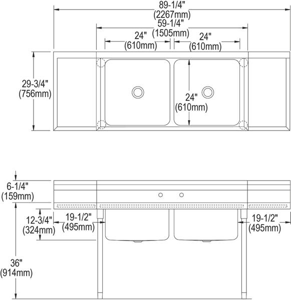 Elkay RNSF8248LR2 RIGIDBILT SCULLERY