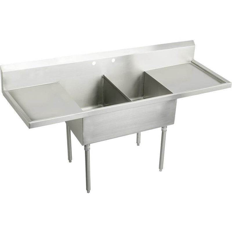 Elkay SS8236LR0 SS DOUBLE COMPT SCULLERY SINK