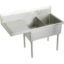 Elkay SS8260L0 SS DOUBLE COMPT SCULLERY SINK