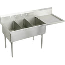 Elkay SS8354R2 SS TRIPLE COMPT SCULLERY SINK