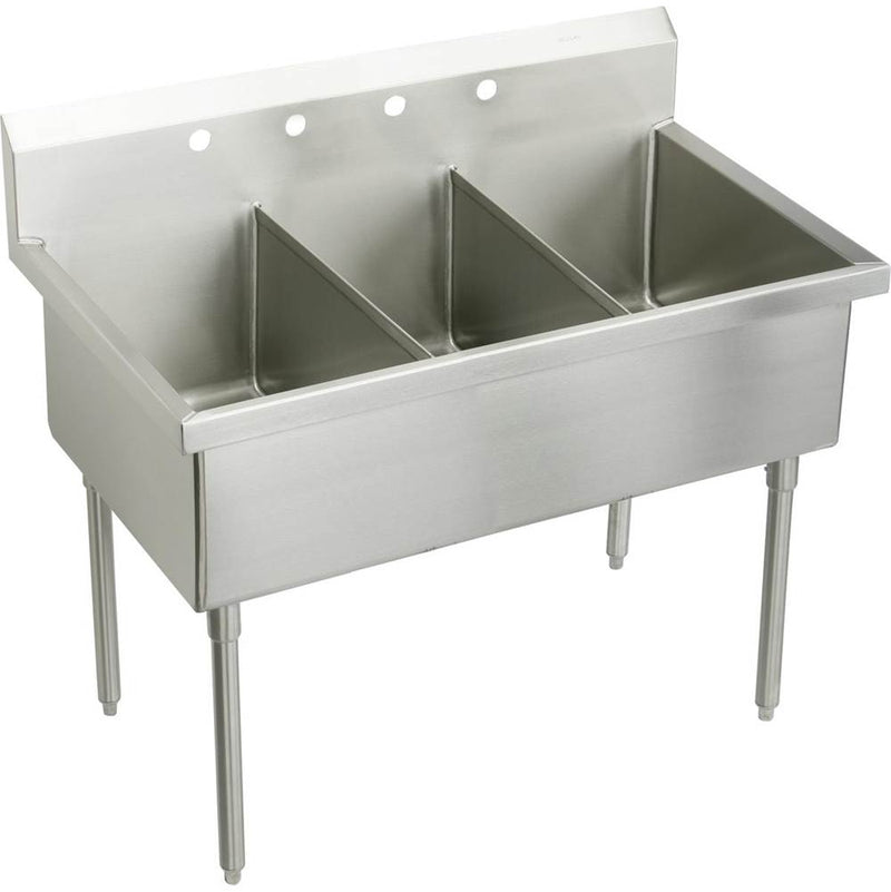 Elkay SS83722 SS TRIPLE COMPT SCULLERY SINK