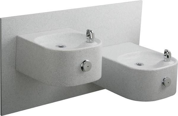 Elkay EDFPVR217RC BILVL RFT VR FTN WHITE GRANITE