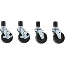 Elkay CT-19-4 Stem Caster, 4", swivel, Set of 4, 2 each Locking