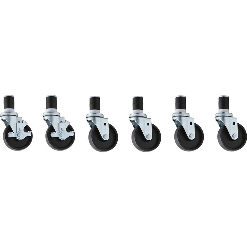 Elkay CT-19-6 Stem Caster, 4", swivel, Set of 6, 2 each Locking
