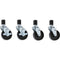 Elkay CT-74 Casters, heavy duty, 5" tall, 2 each locking, set of 4