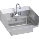 Elkay EHS-18-SDX Economy Hand Sink, Featuring Side Splash Guards, Lever Waste, Overflow Valve and P-Trap, 18 (L) X 14.5 (W) X 11 (H) Over All