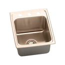 Elkay DLR1722100-CU 18 Gauge CuVerro Antimicrobial Copper 17' x 22' x 10.125' Single Bowl Top Mount Sink