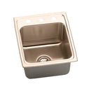 Elkay DLR172210OS4-CU 18 Gauge CuVerro antimicrobial copper 17' x 22' x 10.125' Single Bowl Top Mount Sink
