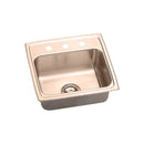 Elkay DLR1919102-CU 18 Gauge CuVerro antimicrobial copper 19.5' x 19' x 10.125' Single Bowl Top Mount Sink