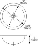 Elkay ELUH12-CU 18 Gauge CuVerro antimicrobial copper 14.375' x 14.375' x 6' Single Bowl Undermount Bathroom Sink