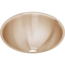 Elkay ELUH12LV-CU 18 Gauge CuVerro antimicrobial copper 14.375' x 14.375' x 6' Single Bowl Undermount Bathroom Sink