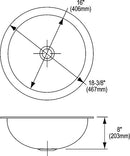 Elkay ELUH16-CU 18 Gauge CuVerro antimicrobial copper 18.375' x 18.375' x 8' Single Bowl Undermount Bathroom Sink