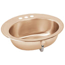 Elkay LLVR19162-CU 18 Gauge CuVerro antimicrobial copper 19.625' x 16.6875' x 6' Single Bowl Top Mount Bathroom Sink