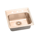 Elkay LRAD1918400-CU 18 Gauge CuVerro Antimicrobial Copper 19' x 18' x 4' Single Bowl Top Mount Sink
