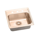 Elkay LRAD191840OS4-CU 18 Gauge CuVerro antimicrobial copper 19' x 18' x 4' Single Bowl Top Mount Sink