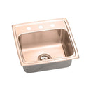 Elkay LRAD1919450-CU 18 Gauge CuVerro Antimicrobial Copper 19.5' x 19' x 4.5' Single Bowl Top Mount Sink