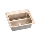 Elkay LRAD2219404-CU 18 Gauge CuVerro antimicrobial copper 22' x 19.5' x 4' Single Bowl Top Mount Sink