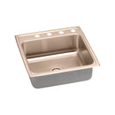 Elkay LRAD2222501-CU 18 Gauge CuVerro antimicrobial copper 22' x 22' x 5' Single Bowl Top Mount Sink
