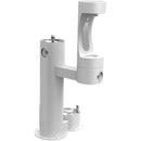 Elkay LK4420BF1LDBFRKWHT BI-LEVEL PEDESTAL FTN W/UPPER BF & DOG BOWL, ADA , WHT