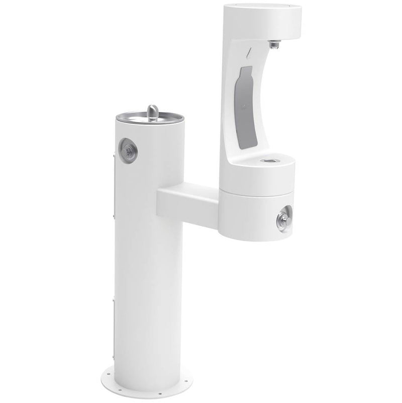 Elkay LK4420BF1LFRKWHT BI-LEVEL PEDESTAL FTN W/UPPER BF, ADA , WHT