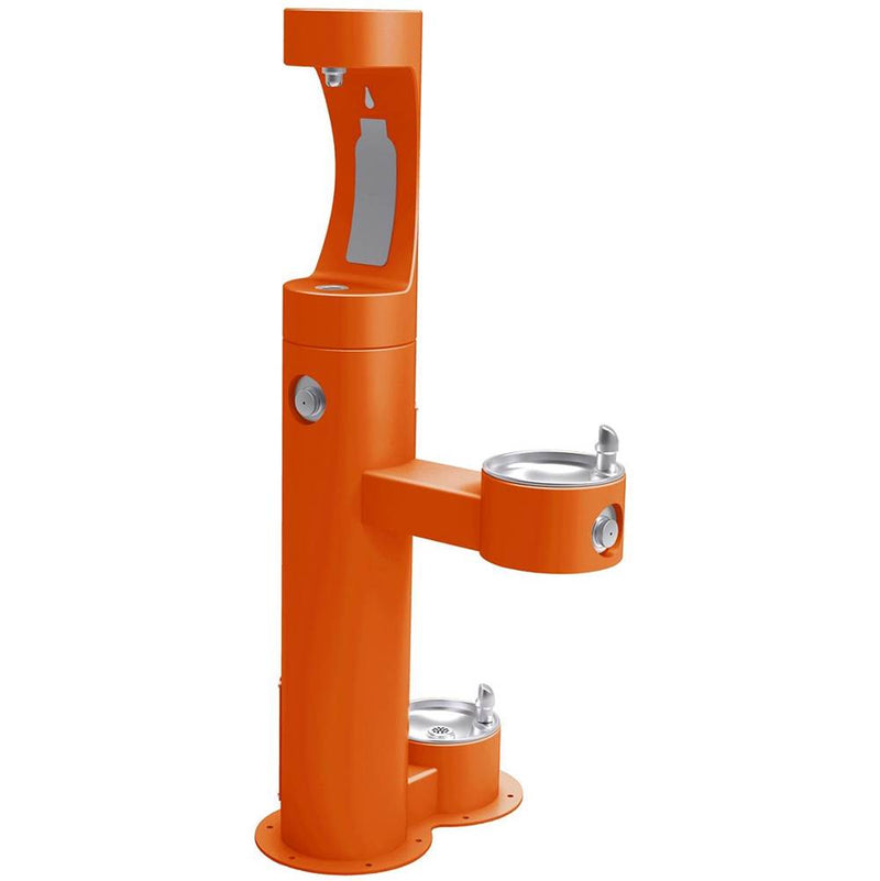 Elkay LK4420BF1UDBFRKORN BI-LEVEL PEDESTAL FTN W/UPPER BF & DOG BOWL, ADA, FR, ORN