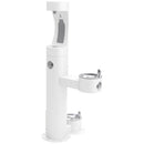 Elkay LK4420BF1UDBFRKWHT BI-LEVEL PEDESTAL FTN W/UPPER BF & DOG BOWL, ADA, FR, WHT