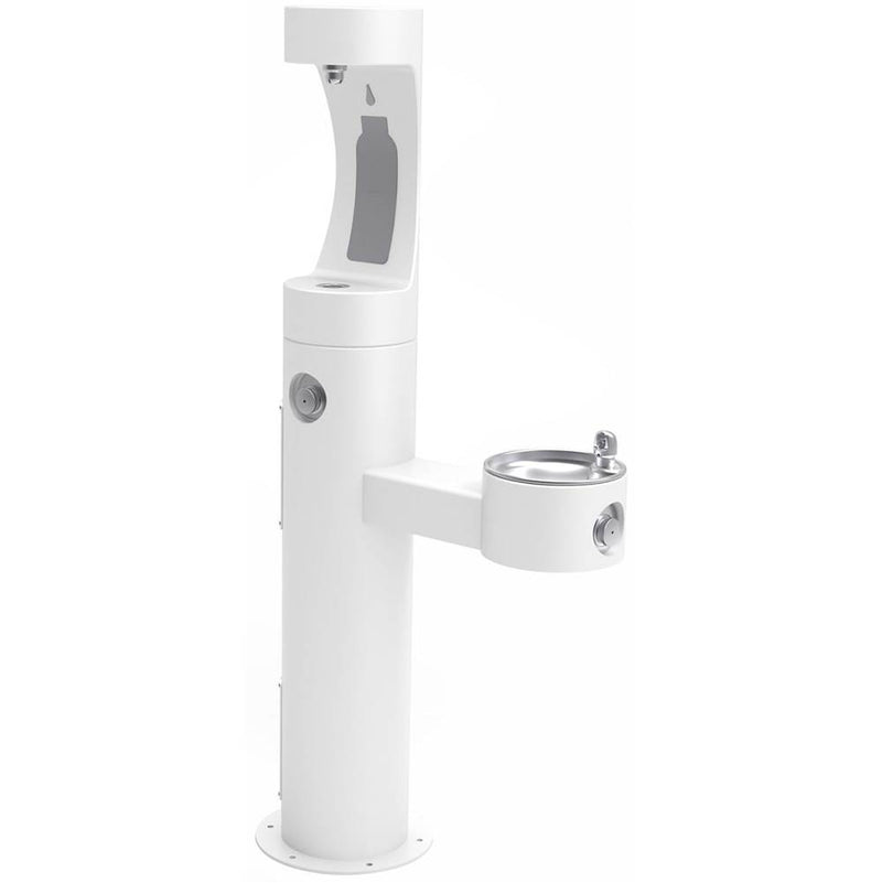 Elkay LK4420BF1UFRKWHT BI-LEVEL PEDESTAL FTN W/UPPER BF, ADA , WHT
