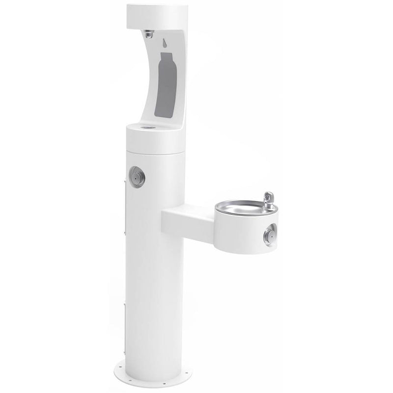 Elkay LK4420BF1UWHT BI-LEVEL PEDESTAL FTN W/LOWER BF, ADA , WHT