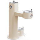 Elkay LK4420DBFRKBGE BI-LEVEL PEDESTAL FTN, ADA W/DOG BOWL, FR, BGE