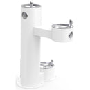 Elkay LK4420DBFRKWHT BI-LEVEL PEDESTAL FTN, ADA W/DOG BOWL, FR, WHT