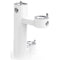 Elkay LK4420DBFRKWHT BI-LEVEL PEDESTAL FTN, ADA W/DOG BOWL, FR, WHT