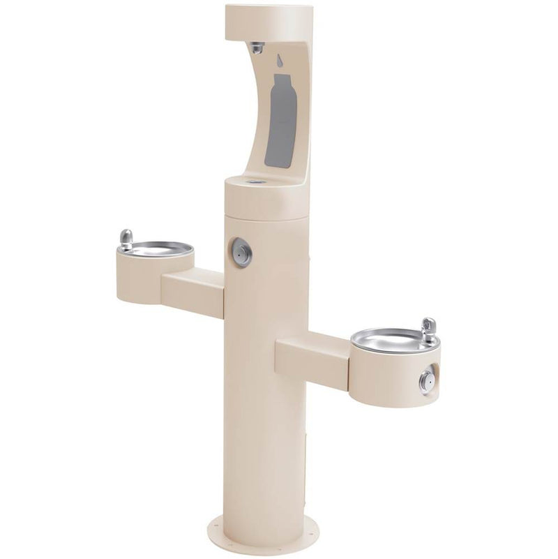Elkay LK4430BF1UBGE TRI-LEVEL PEDESTAL FTN W/UPPER BOTTLE FILLER, ADA , BGE