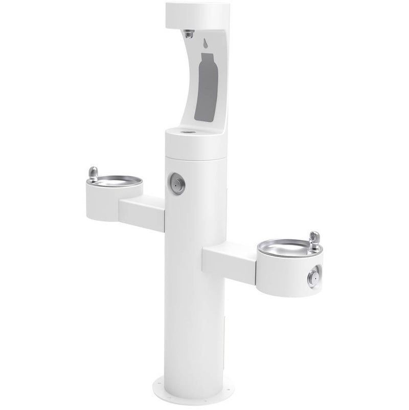Elkay LK4430BF1UWHT TRI-LEVEL PEDESTAL FTN W/UPPER BOTTLE FILLER, ADA , WHT