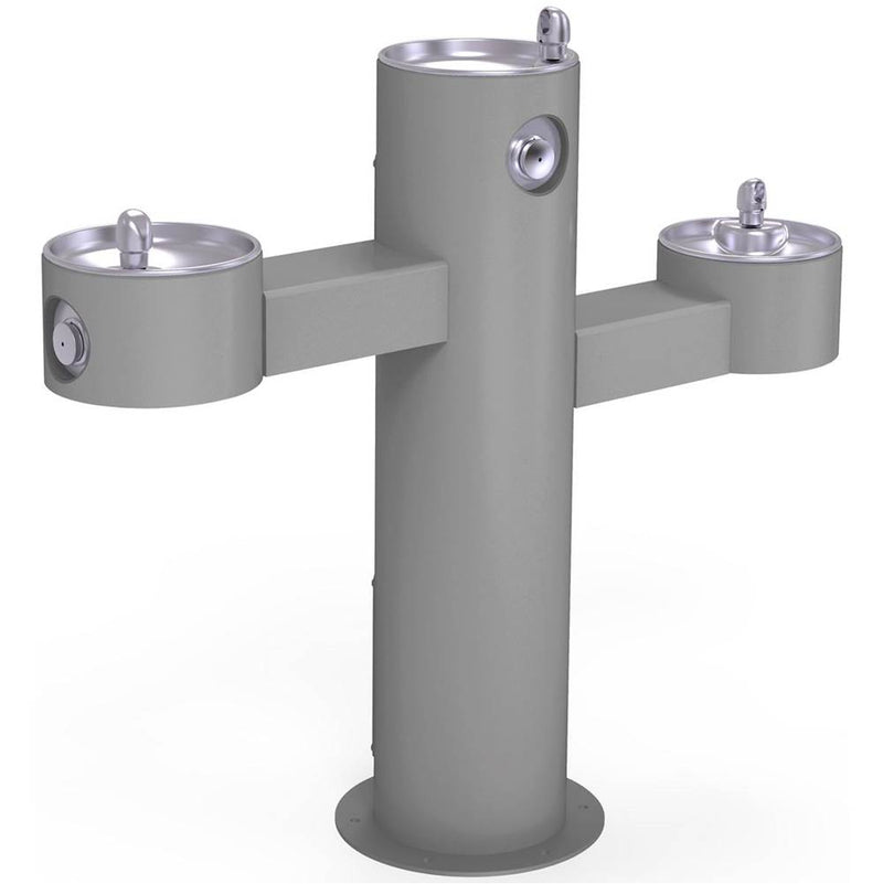 Elkay LK4430FRKGRY BARFREE TRIPLE STATION FTN, FR, GRY