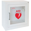 JL Industries Life Start Series AED Surface Mount Wall Cabinet w/ Siren, 17 3/8"L x 17 3/8"H x 7"W  - 1413F12JL