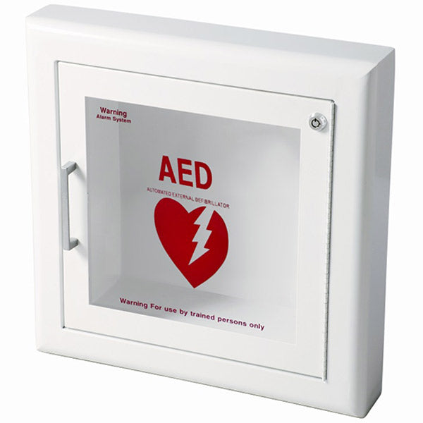 JL Industries Life Start Series AED Semi-Recessed Wall Cabinet w/ Siren, 14
