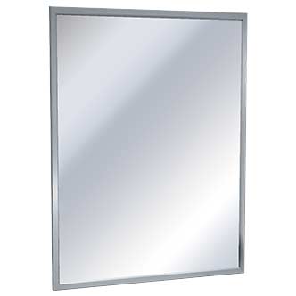 ASI 0620-1836 (18 x 36) Stainless Steel Channel Frame Mirror, 18