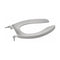 Zurn Z5955SS-EL-STS Toilet Seat, Open Front Less Cover, Heavy Duty, Self Sustaining Stainless Steel Check Hinge