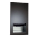 ASI 645210A-41 Piatto Recessed Automatic Roll Paper Towel Dispenser (Battery Operated), Black Phenolic Door, 16-1/16" x 28" x 9-13/16"
