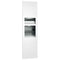 ASI 64672-2-00 Piatto Recessed 3-In-1 Paper Towel Dispenser, Hand Dryer and Waste Receptacle, 208-240V, White Phenolic Door