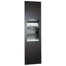 ASI 64672-2-41 Piatto Recessed 3-In-1 Paper Towel Dispenser, Hand Dryer and Waste Receptacle, 208-240V, Black Phenolic Door