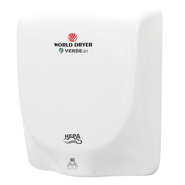 World Dryer VERDEdri Q-974A Suface-Mounted ADA Hand Dryer, White Aluminum, Updated Part Number: Q-974A2