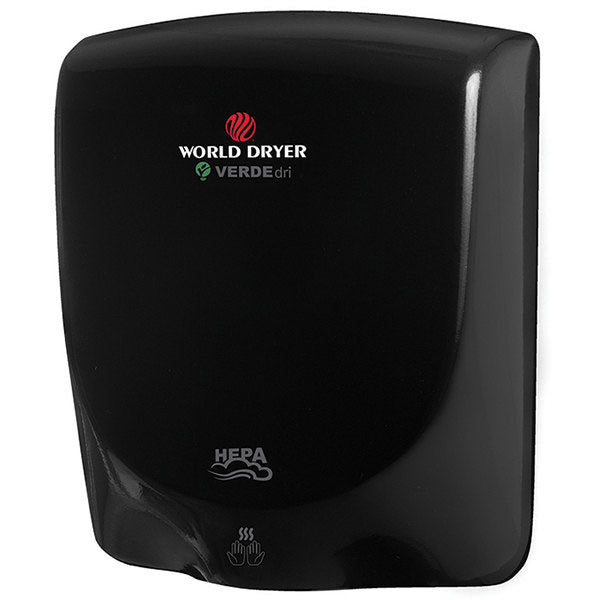 World Dryer VERDEdri Q-162A Suface-Mounted ADA Hand Dryer, Black Aluminum, Updated Part Number: Q-162A2