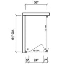 Scranton Toilet Partition, 1 In Corner Compartment, Plastic, 36"W x 61"D, IC13660-PL-SCRANTON