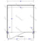 Hadrian Toilet Partition, 1 ADA Between Wall Compartment, Stainless Steel, 60"W x 62"D - BWADA-SS-HADRIAN