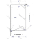 Hadrian Toilet Partition, 1 In Corner Compartment, Plastic, 36"W x 62"D - IC13660-PL-HADRIAN